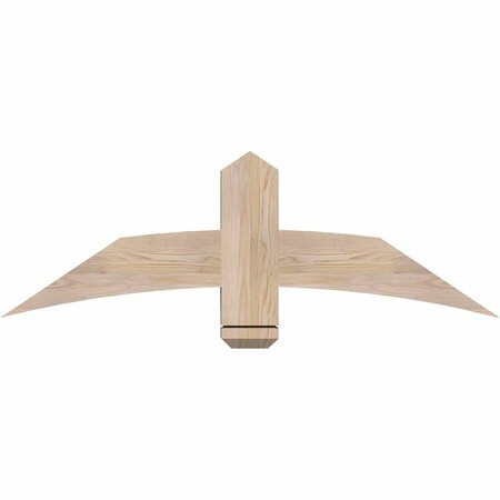 Ekena Millwork Bellingham Smooth Timber Gable Bracket, Douglas Fir, 48"W x 16"H x 3 1/2"D x 5 1/2"F, 8/12 Pitch GBW048X16X0406BEL00SDF